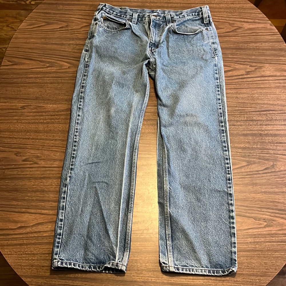 Carhartt Traditional Fit Size 36x30 Denim Work Jeans B480-DVB